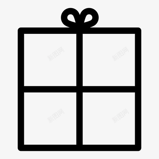 礼品盒装封闭式图标svg_新图网 https://ixintu.com 包装 封闭式 物品 盒装 礼品
