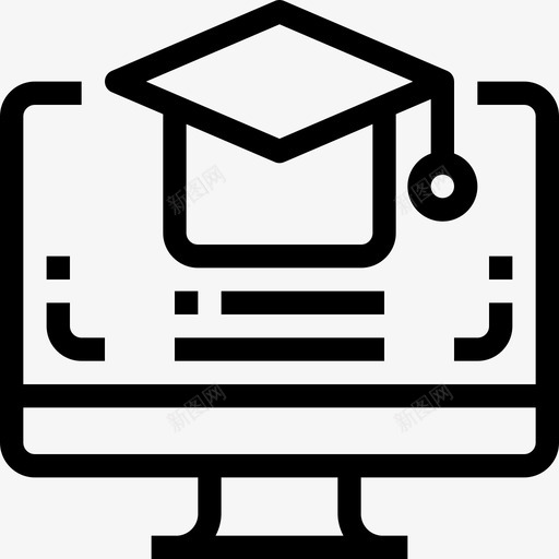 在线学习计算机教育图标svg_新图网 https://ixintu.com 在线 在线学习 教育 教育和知识 计算机