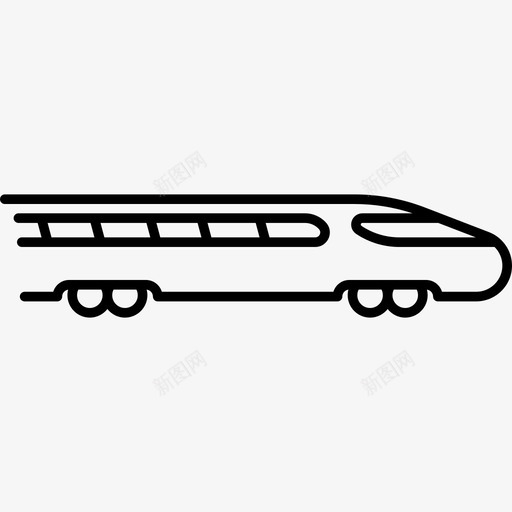 高速列车运输旅行图标svg_新图网 https://ixintu.com 旅行 运输 高速列车
