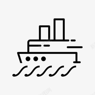船旅行婚宴图标图标