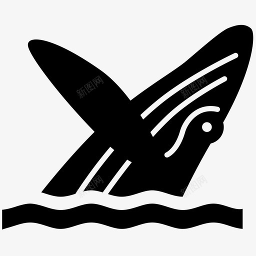 鲸鱼鲸目动物座头鲸图标svg_新图网 https://ixintu.com 哺乳动物 座头鲸 海洋 鲸目动物 鲸鱼
