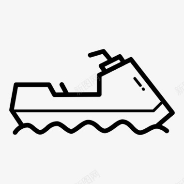 摩托艇船海图标图标