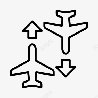 机场空中交通管制飞机图标图标