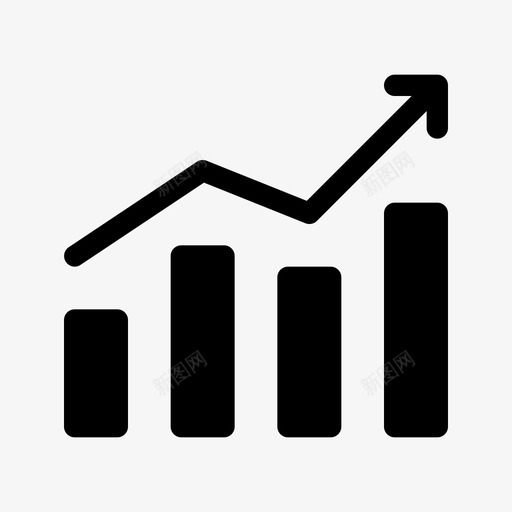 向上统计图表增长图标svg_新图网 https://ixintu.com 向上统计 图表 图表实心 增加 增长 报表