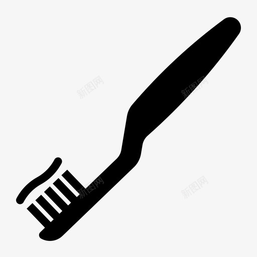 牙刷清洁卫生图标svg_新图网 https://ixintu.com 卫生 清洁 牙刷 超市
