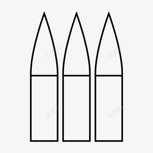 子弹战争武器图标svg_新图网 https://ixintu.com 军事 子弹 战争 武器