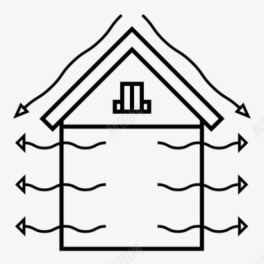 空气气流家居图标图标