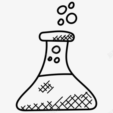 化学烧瓶化学反应实验科学图标图标
