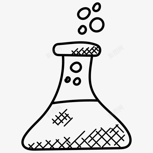 化学烧瓶化学反应实验科学图标svg_新图网 https://ixintu.com 化学反应 化学烧瓶 实验科学 科幻涂鸦图标 药理学