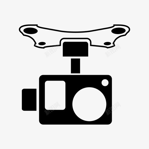 摄像机框架天线无人机图标svg_新图网 https://ixintu.com gopro 四旋翼机 天线 拍摄 摄像机框架 无人机 无人机fpv