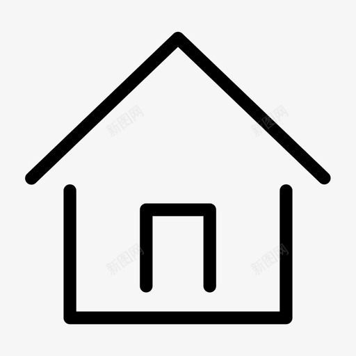 属性主页房子图标svg_新图网 https://ixintu.com 2000个简单的线图标 主页 属性 房地产 房子