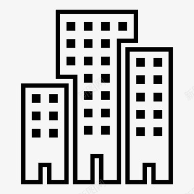 建筑商业公司图标图标