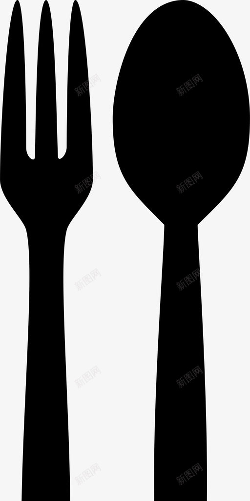 勺子和叉子吃餐馆图标svg_新图网 https://ixintu.com 勺子 勺子和叉子 吃 餐馆