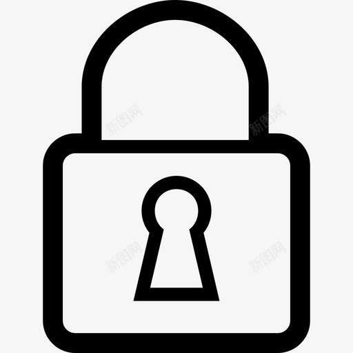 锁定安全粗体线条图标svg_新图网 https://ixintu.com 安全 粗体线条 锁定