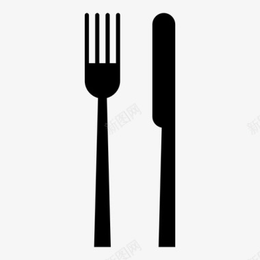 叉子刀餐具叉子和刀图标图标