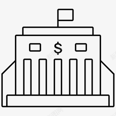 城市银行行政管理博物馆图标图标