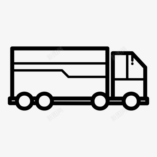 大卡车货物集装箱图标svg_新图网 https://ixintu.com 大卡车 货物 车辆 运输 运输线 集装箱