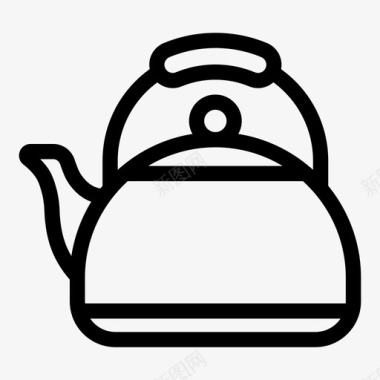 茶壶野营食物图标图标