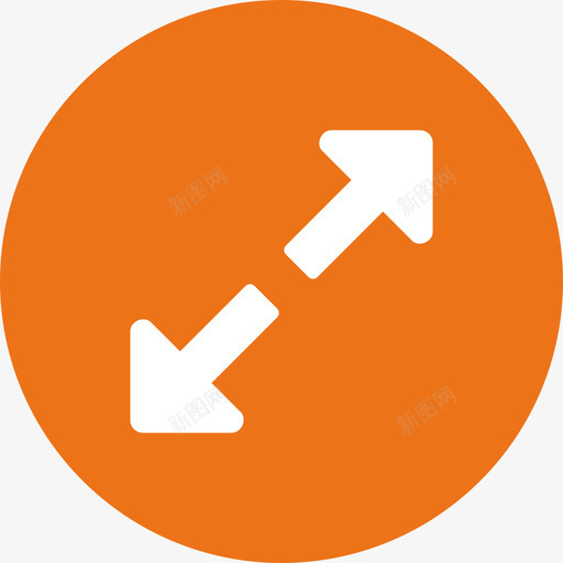 橙色缩放按钮svg_新图网 https://ixintu.com 橙色缩放按钮 缩放