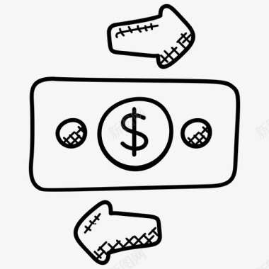 现金交换货币交换交换图标图标