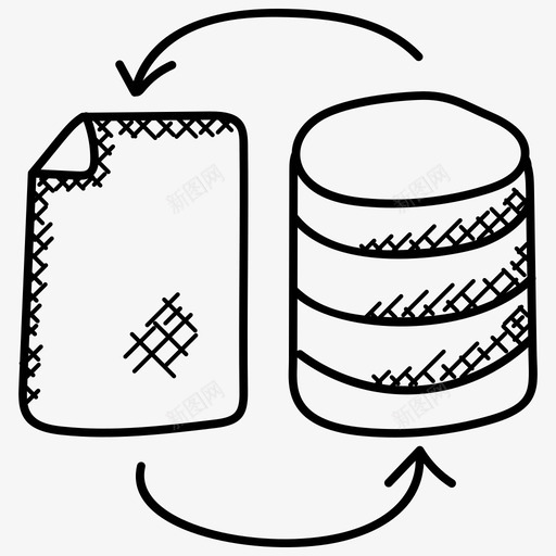 数据库服务器管理数据管理数据库管理系统图标svg_新图网 https://ixintu.com 数据库和存储涂鸦图标 数据库服务器 数据库服务器管理 数据库管理系统 数据管理