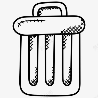 垃圾箱垃圾桶回收站图标图标