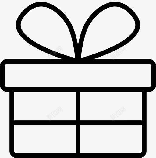 礼品生日盒子图标svg_新图网 https://ixintu.com 包装 生日 盒子 礼品 礼物 非食用产品薄