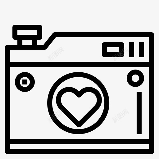 相机心脏摄影图标svg_新图网 https://ixintu.com 心脏 情人节 摄影 相机