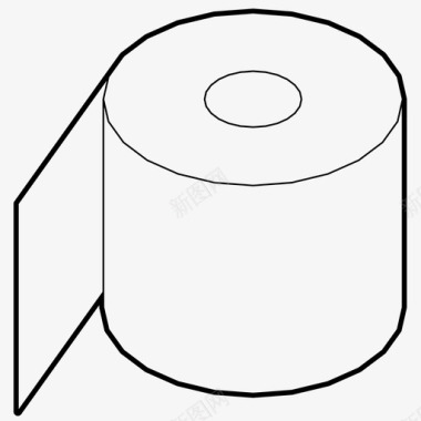 卫生纸浴室纸卷图标图标