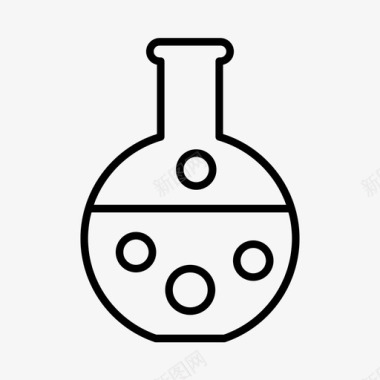 化学教育佛罗伦萨烧瓶图标图标