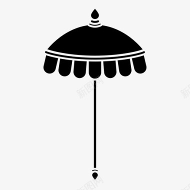 伞佛雨图标图标