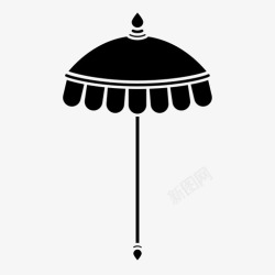 宝盖伞佛雨图标高清图片