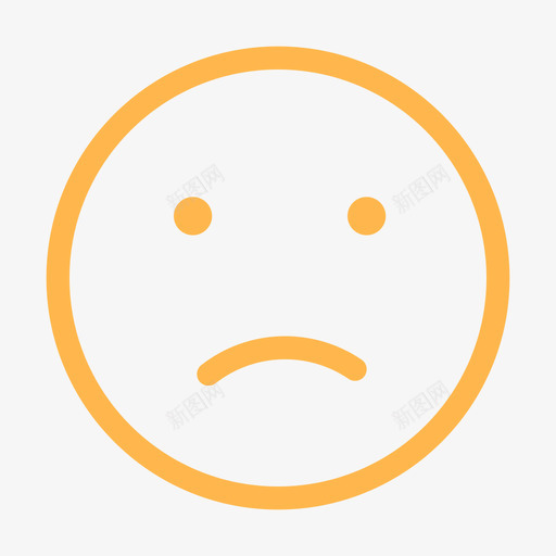 哭脸svg_新图网 https://ixintu.com 哭脸 线性 简约 圆润 可爱