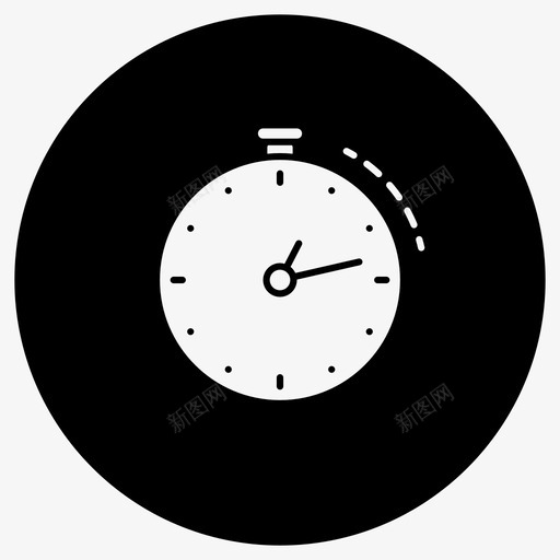 时间线时钟闹钟截止日期图标svg_新图网 https://ixintu.com 业务图标细圆圈填充 截止日期 时间线时钟 秒表 闹钟