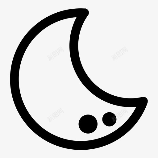 月亮夜晚星球图标svg_新图网 https://ixintu.com 夜晚 星球 月亮 混合 睡眠