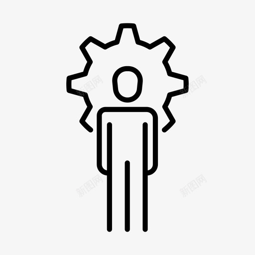 齿轮通讯机械图标svg_新图网 https://ixintu.com 工作 机械 系统 通讯 齿轮