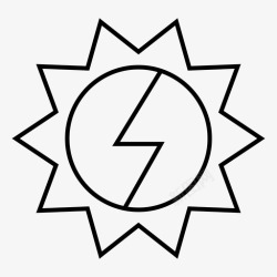 能源转换能量转换可再生能源太阳能图标高清图片