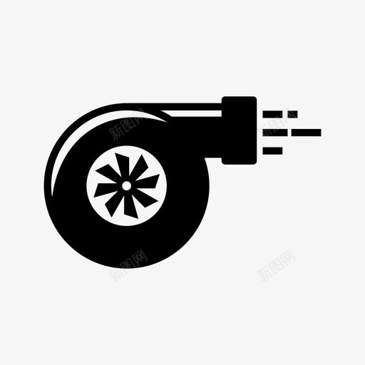 涡轮增压器汽车汽车零件图标svg_新图网 https://ixintu.com 汽车 汽车零件 涡轮增压器
