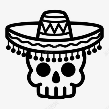 墨西哥骷髅鞑靼图标图标