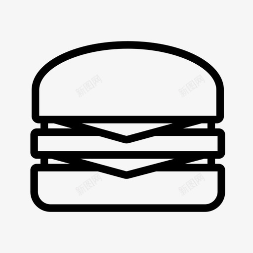 汉堡美式芝士汉堡图标svg_新图网 https://ixintu.com 快餐 汉堡 美式 芝士汉堡 食品 麦当劳