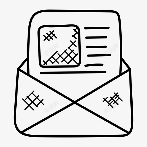 电子邮件收件箱信件图标svg_新图网 https://ixintu.com 信件 办公室涂鸦图标 收件箱 电子邮件 邮件