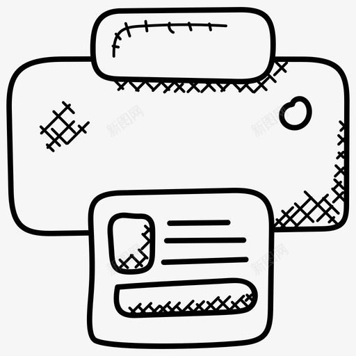打印机传真机办公用品图标svg_新图网 https://ixintu.com 传真机 办公用品 印刷 打印机 网页设计和开发涂鸦图标