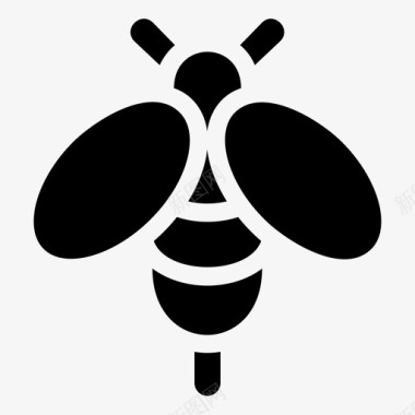 蜜蜂动物嗡嗡声图标图标