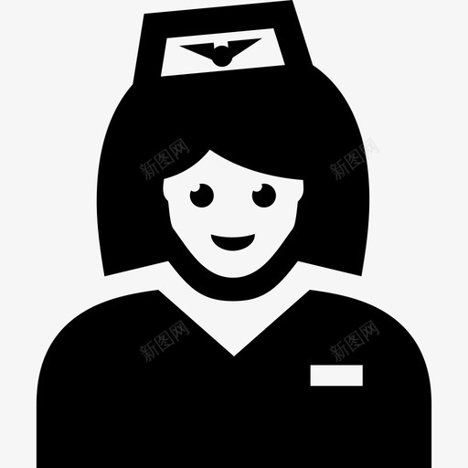 空姐乘务员客舱图标svg_新图网 https://ixintu.com 乘务员 客舱 空姐 航班 运输和物流