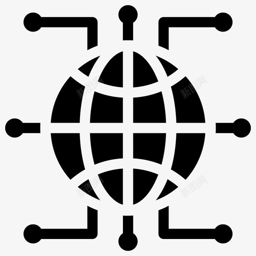全球网络网络空间全球连接图标svg_新图网 https://ixintu.com 互联网 全球网络 全球连接 比特币和加密货币实心图标 网络空间