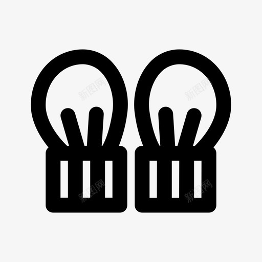 手套盖手图标svg_新图网 https://ixintu.com 婴儿必备品 安全 手 手套 柔软 温暖 盖