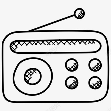 收音机音频广播调频收音机图标图标