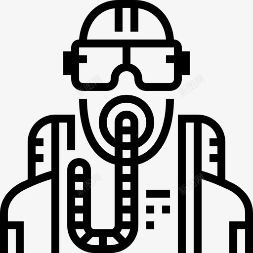 跟踪者套装盔甲毒气图标svg_新图网 https://ixintu.com 未来反乌托邦未来系列 毒气 盔甲 跟踪者套装 面具