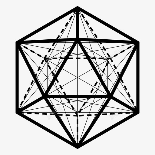 二十面体水神圣的几何学图标svg_新图网 https://ixintu.com 二十面体 水 神圣的几何学