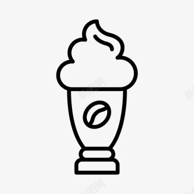 冰咖啡咖啡厅甜点图标图标